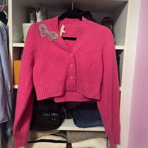 LOVESHACKFANCY BOW CARDIGAN